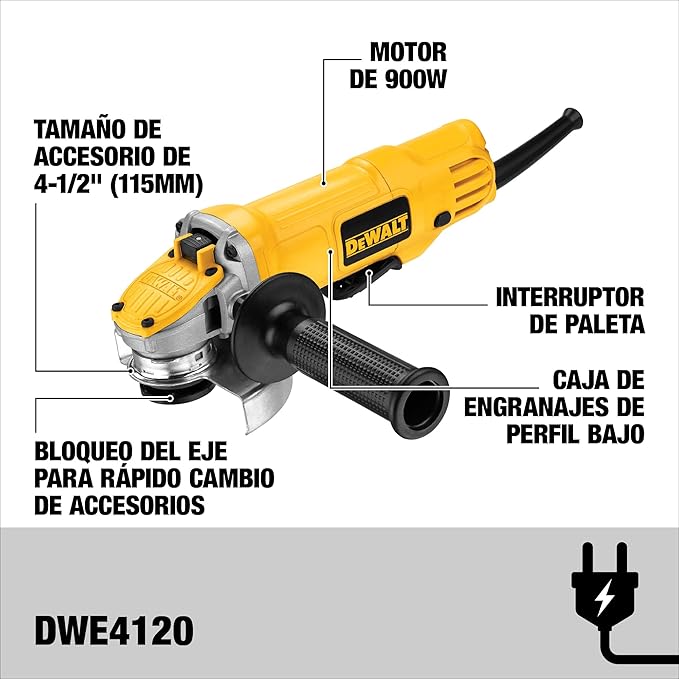 Esmeriladora Angular de 4-1/2" (115mm) 900W
